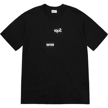 Black Supreme x CDG Split Box Logo T Shirts | Supreme 437OR